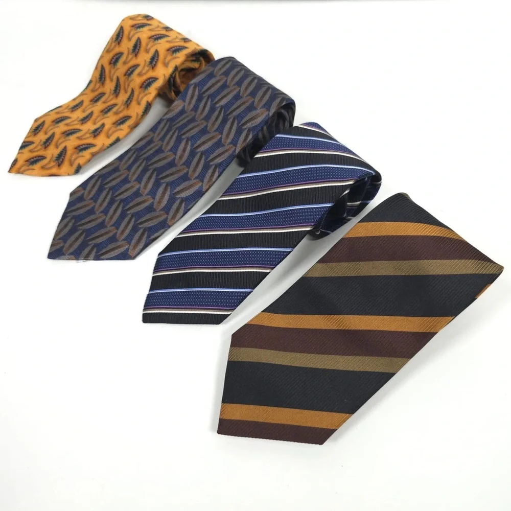 J.Z. RICHARDS‎ ALL SILK HAND MADE IN USA 🇺🇸 Ties LOT Of 4 Multicolor